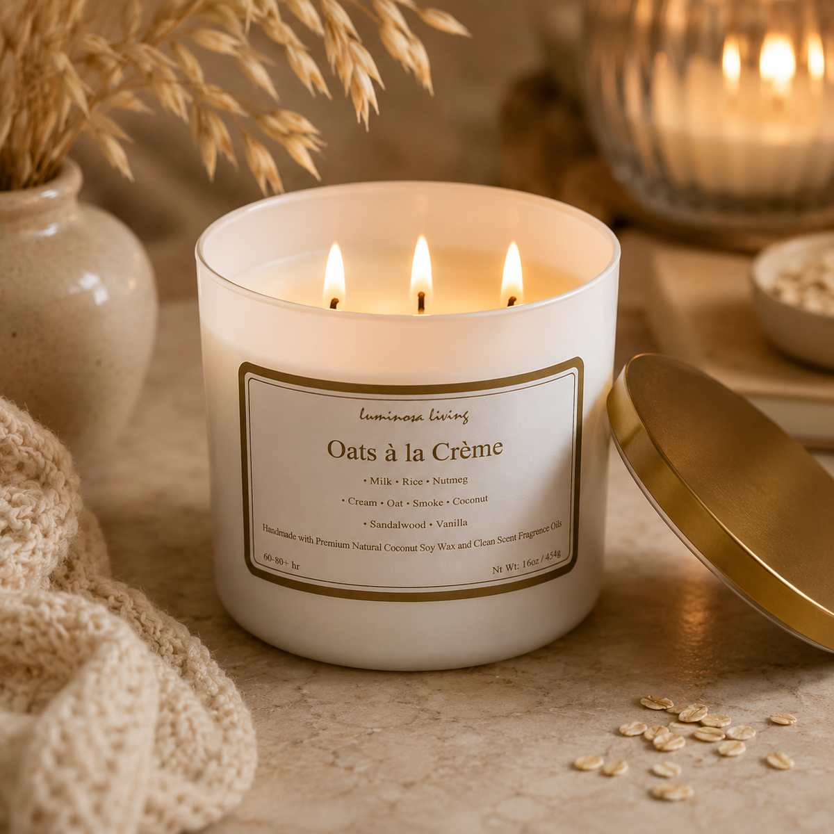 Oats à la Crème | 16 oz Luxury Coconut Soy Candle
