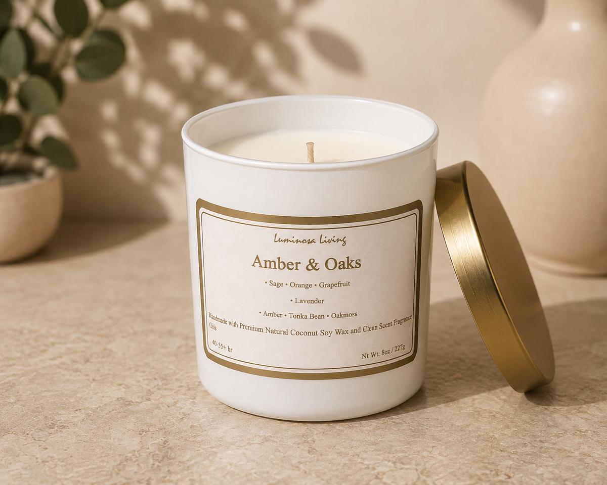 Amber & Oaks | 8 oz Luxury Coconut Soy Candle