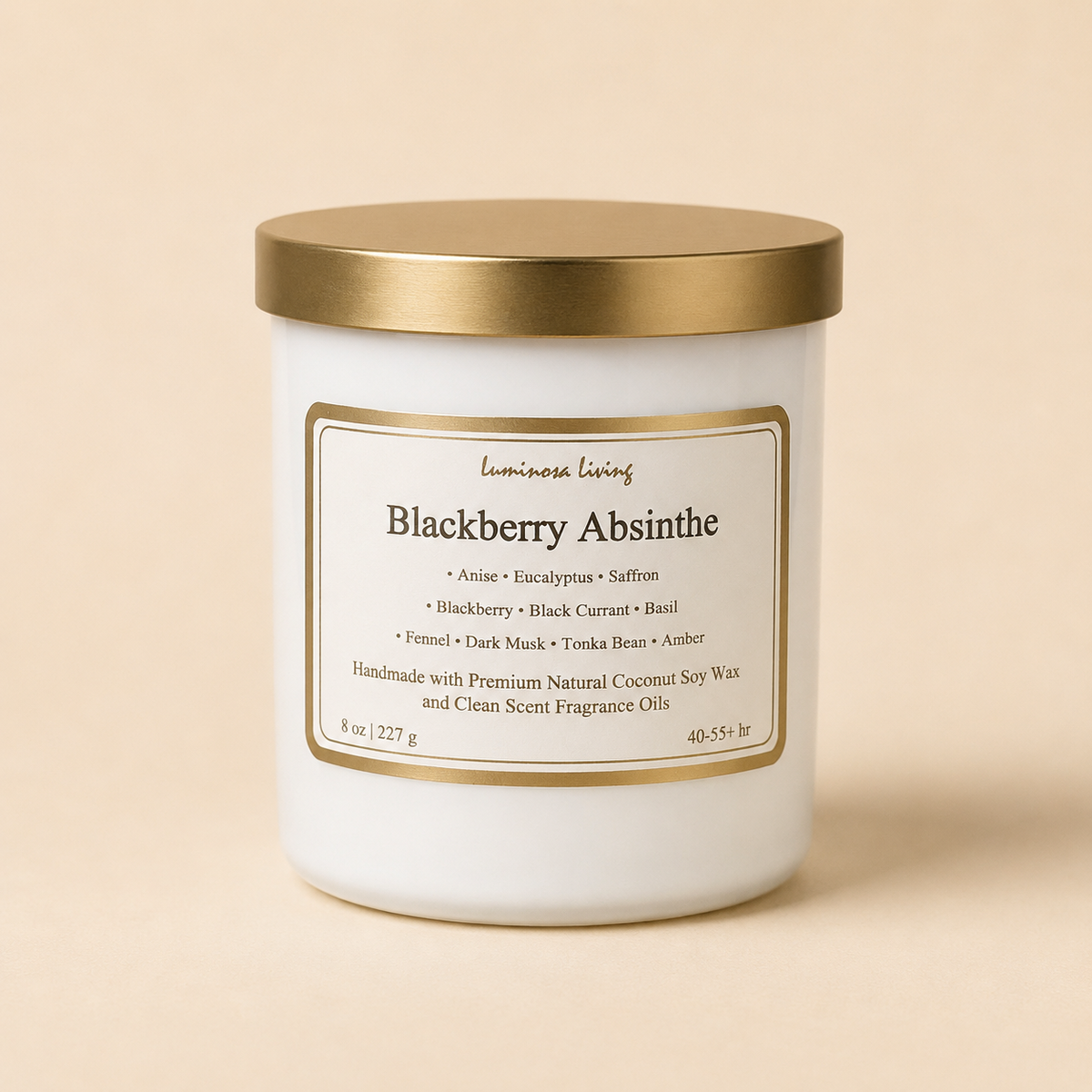 Blackberry Absinthe | 8 oz Luxury Coconut Soy Candle