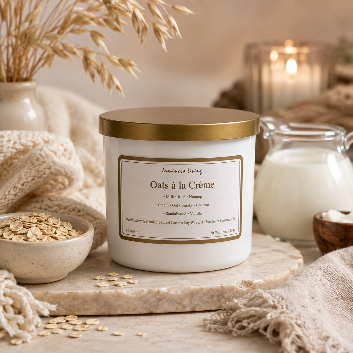 Oats à la Crème | 16 oz Luxury Coconut Soy Candle