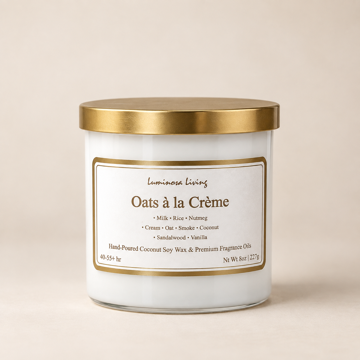 Oats à la Crème | 8 oz Luxury Coconut Soy Candle